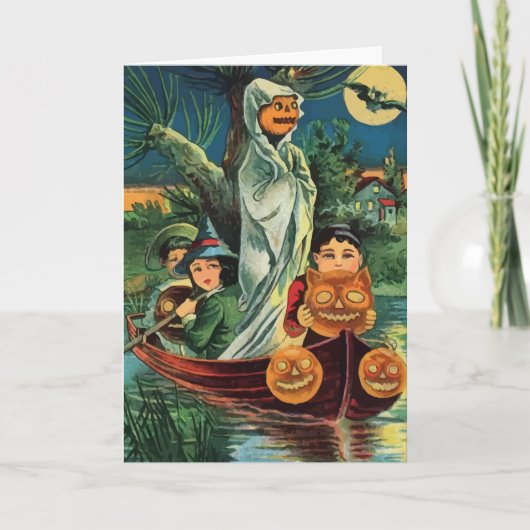  Halloween Pumpkin Ghost Kaart (Voorkant)