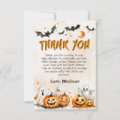 Halloween Pumpkin Ghost Party Dank je wel kaart (Voorkant)