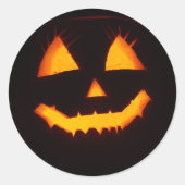 Halloween Pumpkin Ghost Ronde Sticker (Voorkant)
