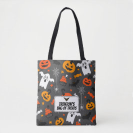Halloween Pumpkin Ghost Spider Patroon Tote Bag