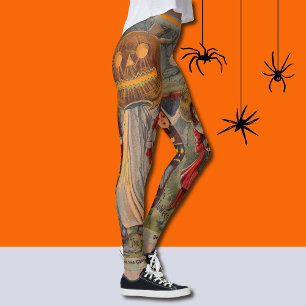 Halloween Pumpkin Ghost Trick or treat Leggings