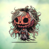 Halloween Pumpkin Ghoul Raamsticker (Vel 3)