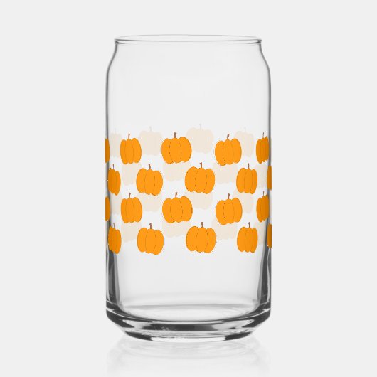 Halloween Pumpkin Glass Can Halloween Drinkware Blikvorm Glas (Voorkant)