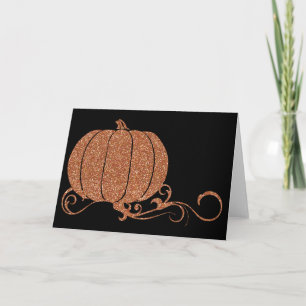 Halloween Pumpkin Glitter Texture 2 Wenskaart Kaart