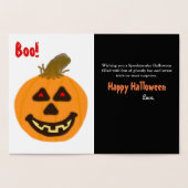 Halloween Pumpkin Gold Foil Wenskaart Folie Kaarten (Binnen)