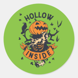Halloween Pumpkin Graphic Hollow Inside Ronde Sticker