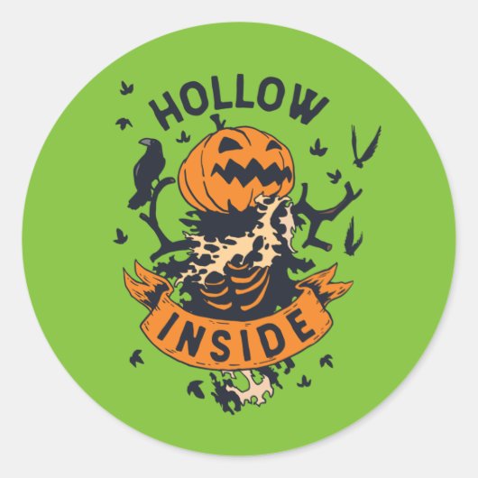  Halloween Pumpkin Graphic Hollow Inside Ronde Sticker (Voorkant)