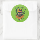  Halloween Pumpkin Graphic Hollow Inside Ronde Sticker (Tas)