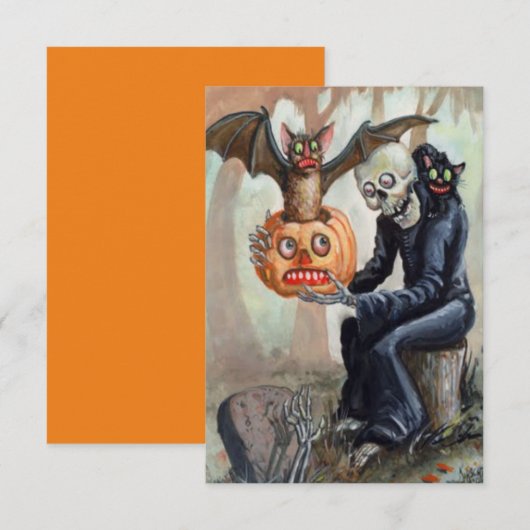 Halloween Pumpkin Graveyard Spooky Fun (Voorkant / Achterkant)