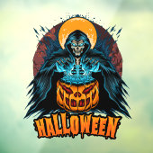 Halloween Pumpkin Grim Reaper Raamsticker (Vel 3)
