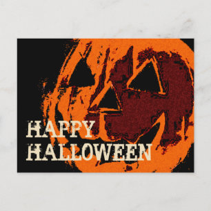 Halloween Pumpkin - grunge stijl + jouw ideeën Briefkaart