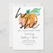 Halloween Pumpkin Hand Waterverf Gender onthulling Kaart (Voorkant)