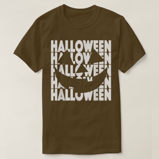 Halloween Pumpkin Happy Face Jack O Lantern T-shirt (Design voorkant)