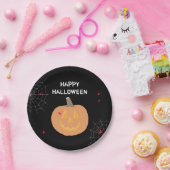 Halloween Pumpkin Happy Halloween Party Papieren Bordje (Feest)