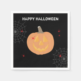 Halloween Pumpkin Happy Halloween Party Servet