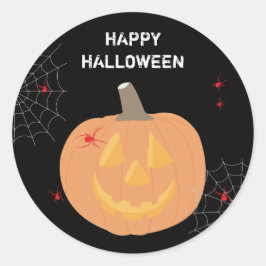 Halloween Pumpkin Happy Halloween Ronde Sticker