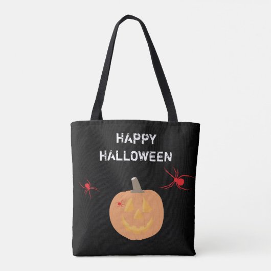 Halloween Pumpkin Happy Halloween Tote Bag (Achterkant)