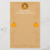 Halloween Pumpkin Harvest Stationery Briefpapier (Voorkant)