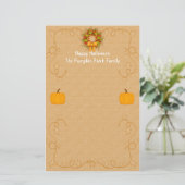 Halloween Pumpkin Harvest Stationery Briefpapier (Staand voorkant)