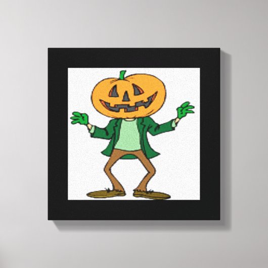 HALLOWEEN PUMPKIN HEAD CANVAS AFDRUK (Voorkant)