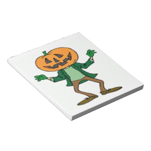 HALLOWEEN PUMPKIN HEAD NOTITIEBLOK (Schuin)