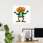 HALLOWEEN PUMPKIN HEAD POSTER (Thuiskantoor)