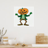 HALLOWEEN PUMPKIN HEAD POSTER (Keuken)