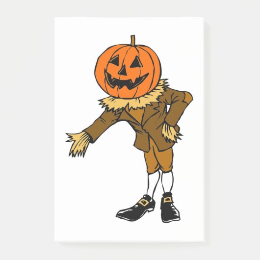 HALLOWEEN PUMPKIN HEAD SCARECROW PILGRIM POST-IT® NOTES (Voorkant)