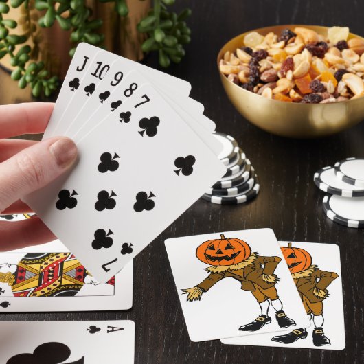 HALLOWEEN PUMPKIN HEAD SCARECROW PILGRIM SPEELKAARTEN (Insitu)