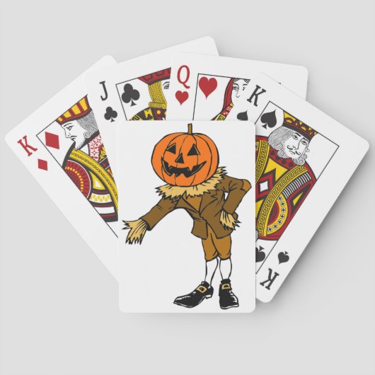 HALLOWEEN PUMPKIN HEAD SCARECROW PILGRIM SPEELKAARTEN (Achterkant)