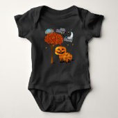 Halloween Pumpkin Head-T-shirt Romper (Voorkant)