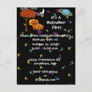 HALLOWEEN PUMPKIN HEADS Invitation Uitnodiging Briefkaart