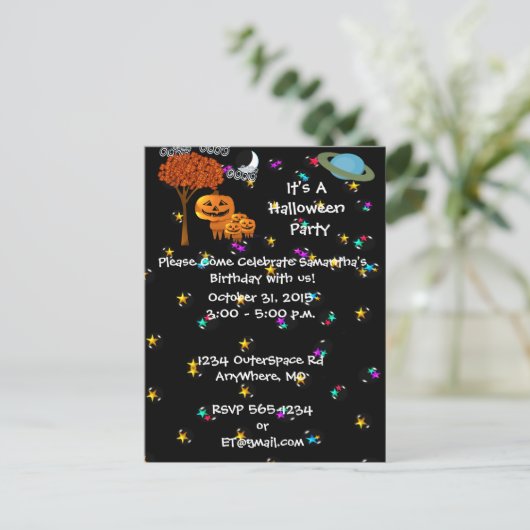 HALLOWEEN PUMPKIN HEADS Invitation Uitnodiging Briefkaart (Staand voorkant)