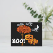 HALLOWEEN PUMPKIN-HOOFDEN BRIEFKAART (Staand voorkant)