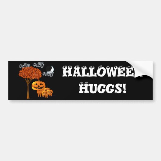 HALLOWEEN PUMPKIN-HOOFDEN BUMPERSTICKER (Voorkant)