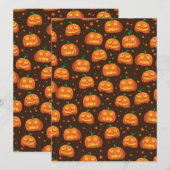Halloween Pumpkin-hoofdpatroon. (Voorkant / Achterkant)