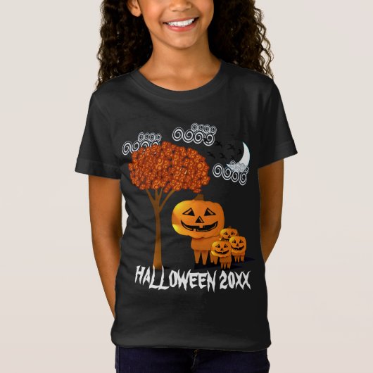 HALLOWEEN PUMPKIN HOOFDT T-shirt (Voorkant)