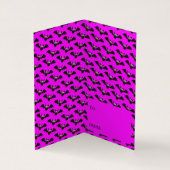 Halloween Pumpkin Horn Bat Classroom Exchange Card Visitekaartje (Binnen)