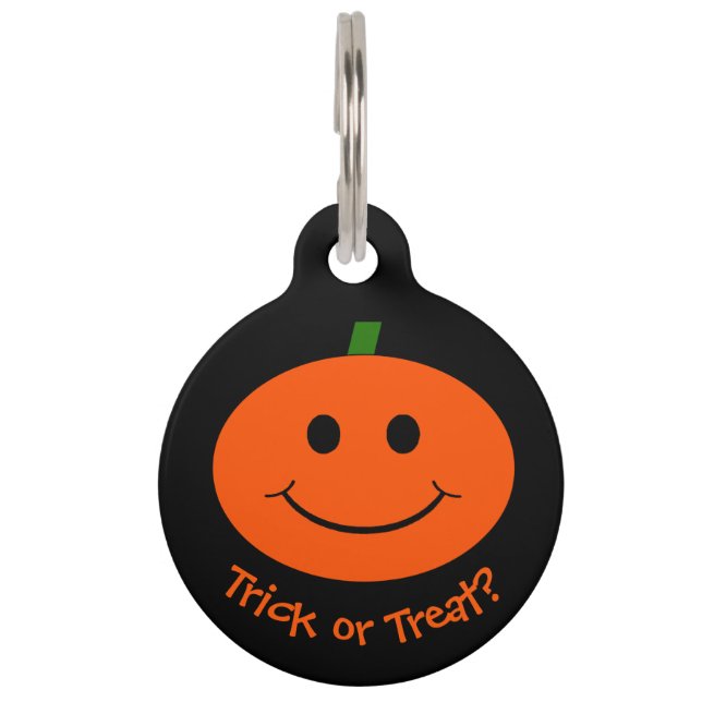 Halloween Pumpkin Huisdierpenning (Voorkant)