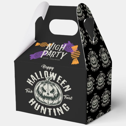 Halloween Pumpkin Hunting Treat Box Bedankdoosjes (Voorkant)