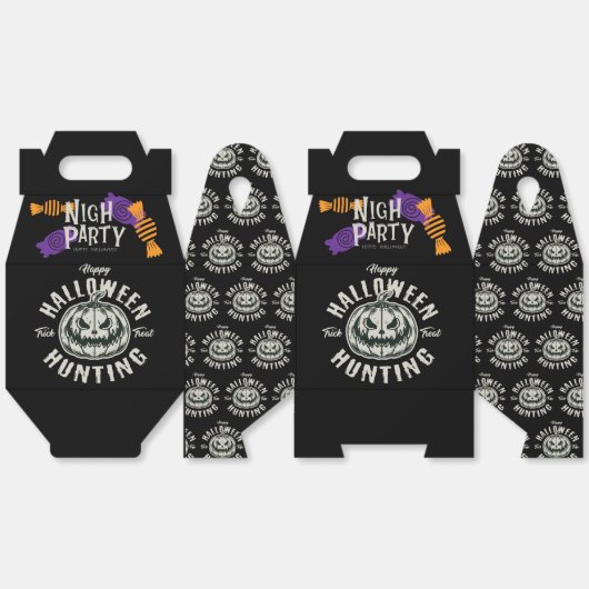 Halloween Pumpkin Hunting Treat Box Bedankdoosjes (Ongevouwen)
