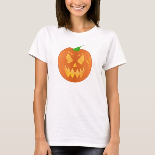 Halloween Pumpkin in Lime Green T-shirt (Voorkant)