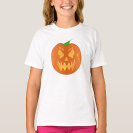 Halloween Pumpkin in White T-shirt