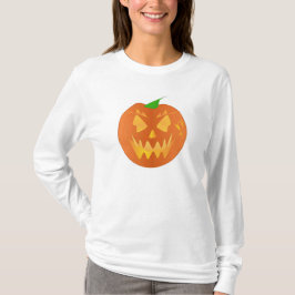 Halloween Pumpkin in White T-shirt
