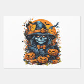 Halloween Pumpkin Inpakpapier Vel (Voorkant 2)