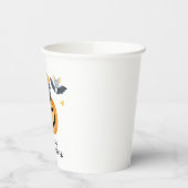 Halloween Pumpkin Jack-O-Lantern Baby shower Papieren Bekers (Links)