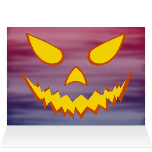 Halloween Pumpkin Jack O' Lantern Dead Tree (Binnen Horizontaal (Boven))