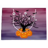 Halloween Pumpkin Jack O' Lantern Dead Tree Groot Cadeauzakje (Voorkant)