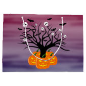 Halloween Pumpkin Jack O' Lantern Dead Tree Groot Cadeauzakje (Achterkant)