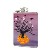 Halloween Pumpkin Jack O' Lantern Dead Tree Heupfles (Links)